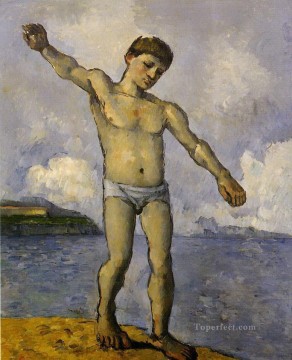ヌード Painting - 両腕を広げて入浴する人 ポール・セザンヌ 印象派の裸婦